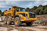 Heavy plant machinery at a worksite