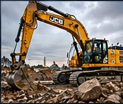 Excavator and construction plant equipment